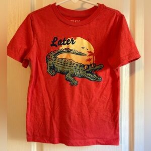 Garanimals Red Kids T-Shirt with Crocodile Print
